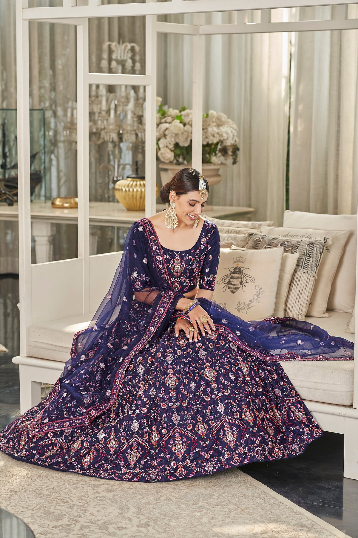 Trending Navy Color Lehenga Choli For Wedding - Joshindia