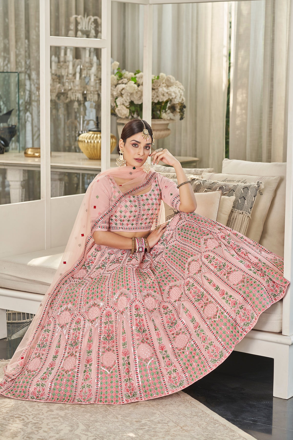 Trending Pink Color Lehenga Choli For Wedding - Joshindia