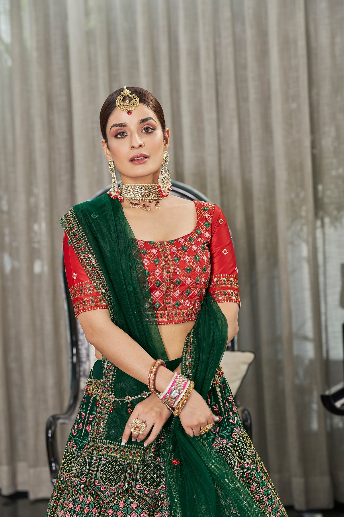 Trending Green Color Lehenga Choli For Wedding - Joshindia
