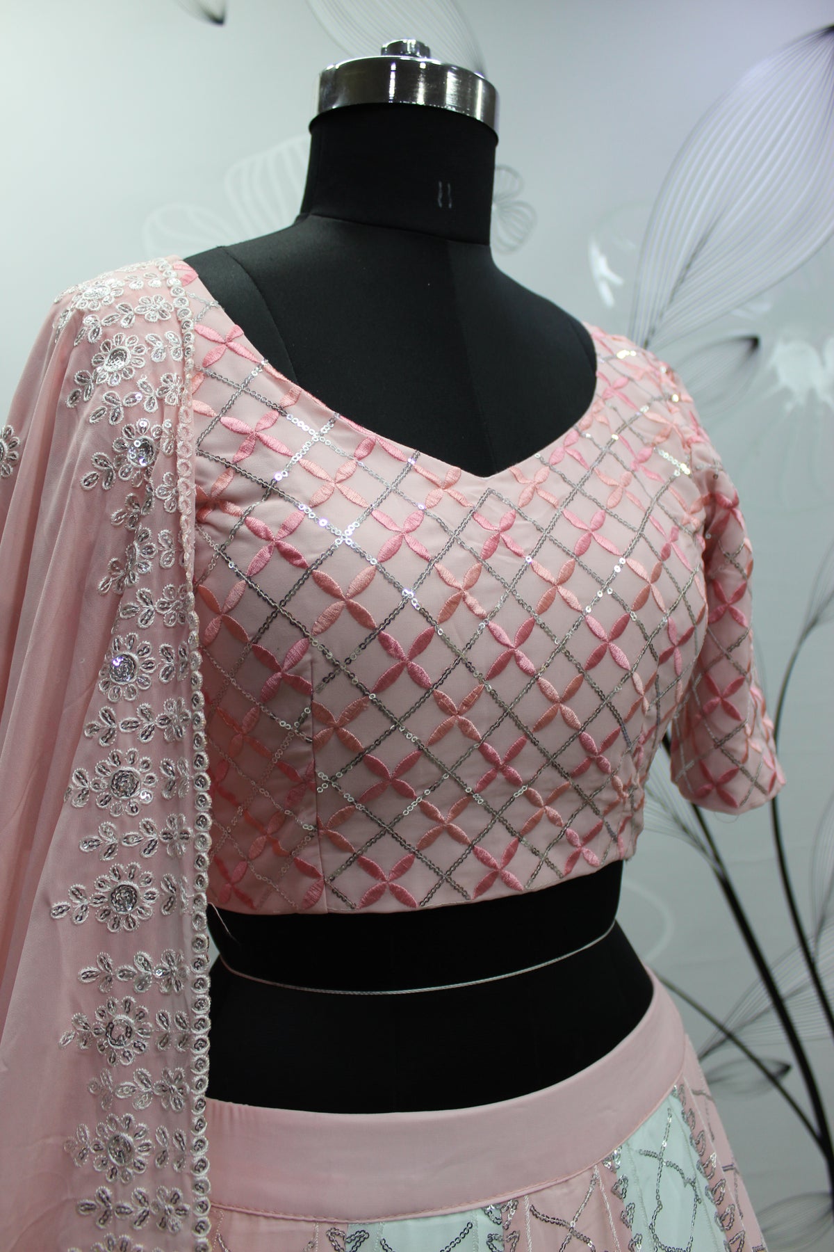 Beautiful Pink Color Lehenga Choli For Wedding - Joshindia