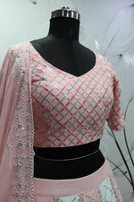 Beautiful Pink Color Lehenga Choli For Wedding - Joshindia