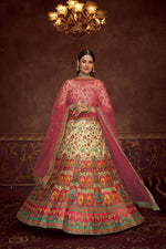 Beige Silk Designer Lehenga Choli - Joshindia