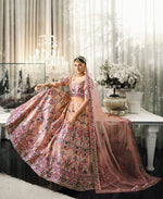 Latest Designer Peach Color Lehenga Choli For Party Look - Joshindia