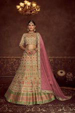Trendy Beige Silk Lehenga Choli - Joshindia