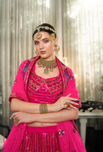 Latest Designer Deep Pink Color Lehenga Choli For Party Look - Joshindia