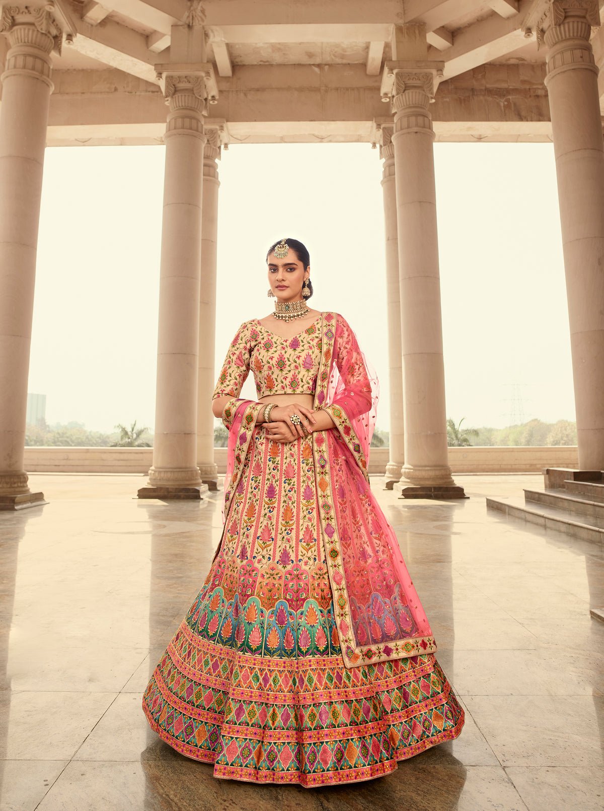 Beautiful Beige Lehenga choli For Wedding Buy Now - Joshindia