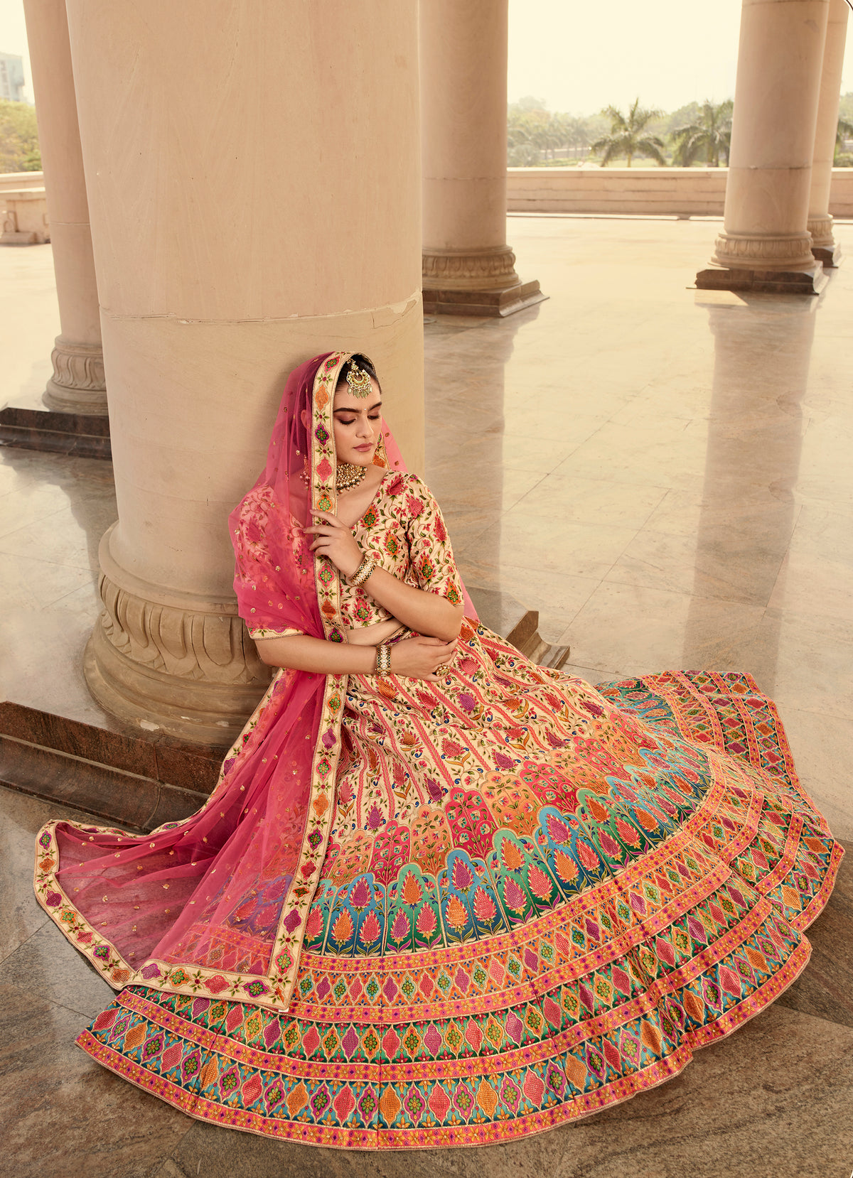 Beautiful Beige Lehenga choli For Wedding Buy Now - Joshindia