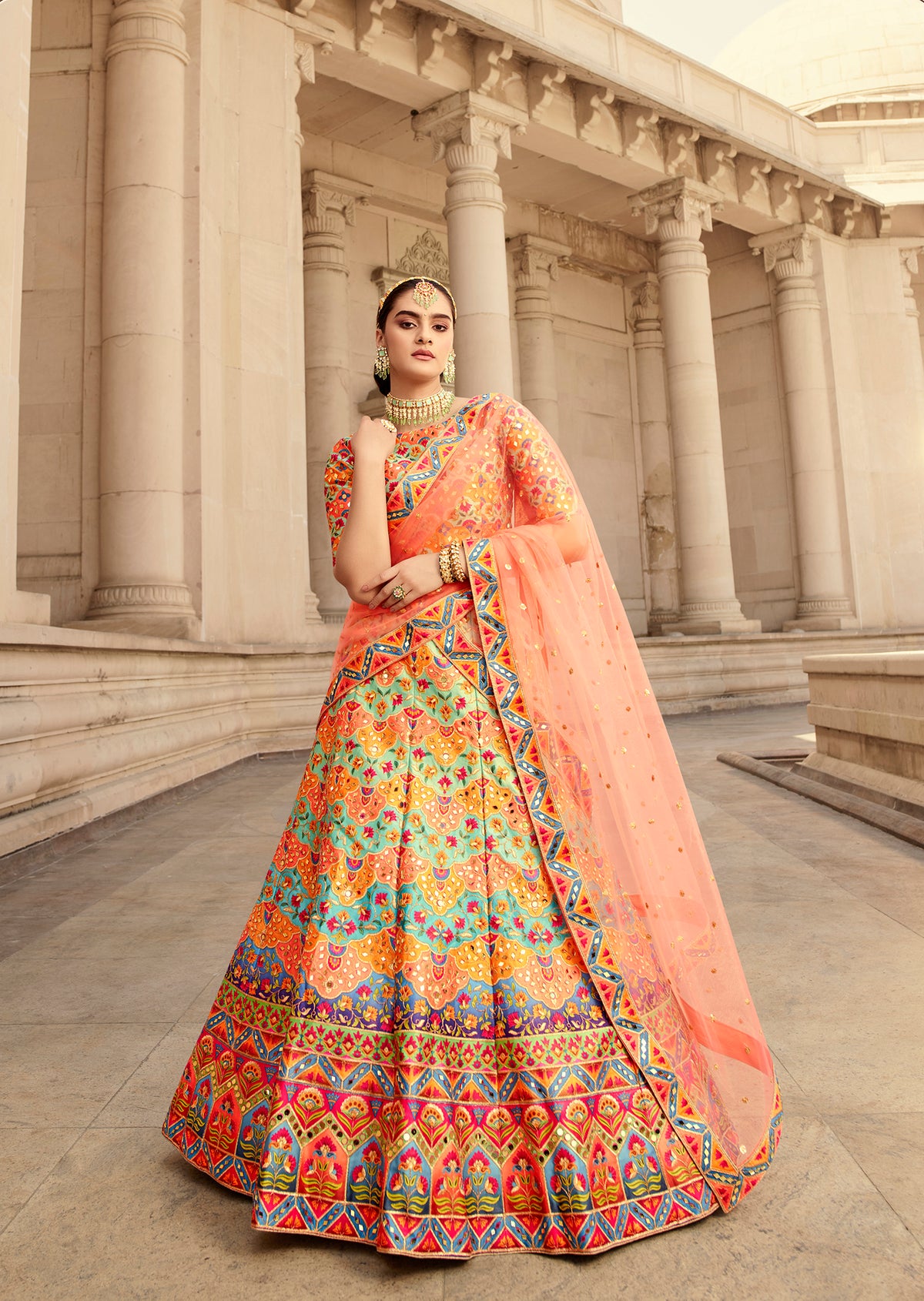 Beautiful Multi Color Lehenga choli For Wedding Buy Now - Joshindia