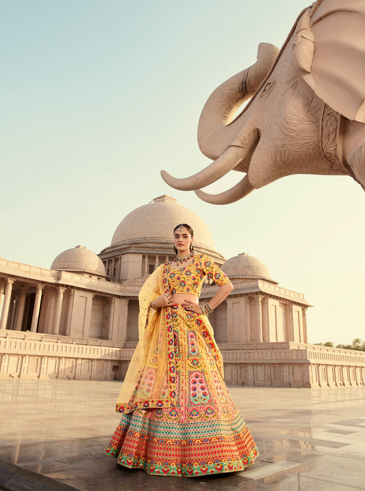 Beautiful Yellow Lehenga choli For Wedding Buy Now - Joshindia