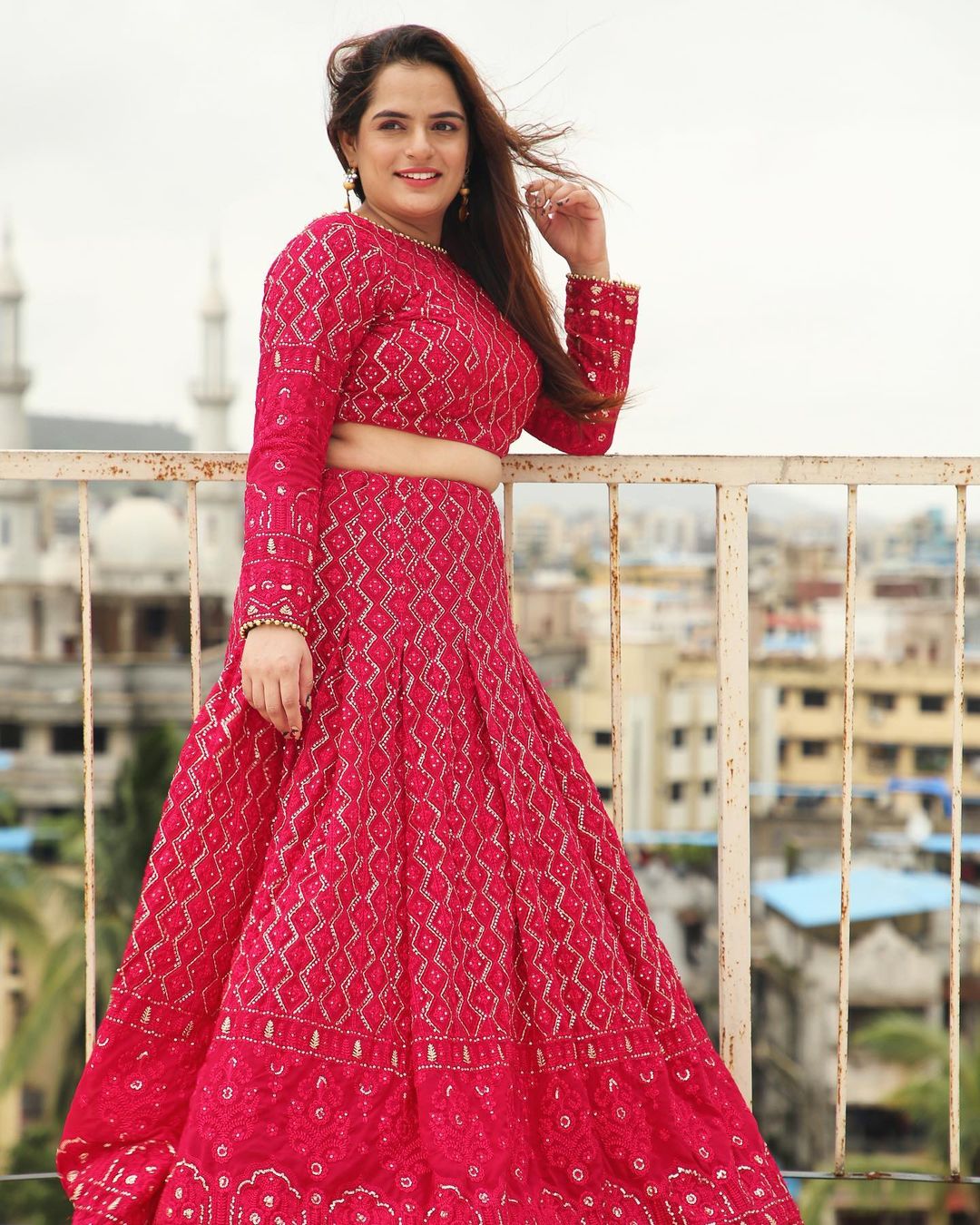 pink color amazing lehenga choli design buy now - Joshindia