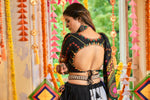 Festival Wear Black and White Stitched Navratri Special Lehenga Choli - Joshindia