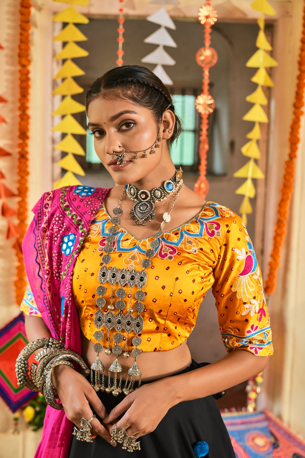 Navratri Ras Multi Color Special Designer Lehenga Choli - Joshindia