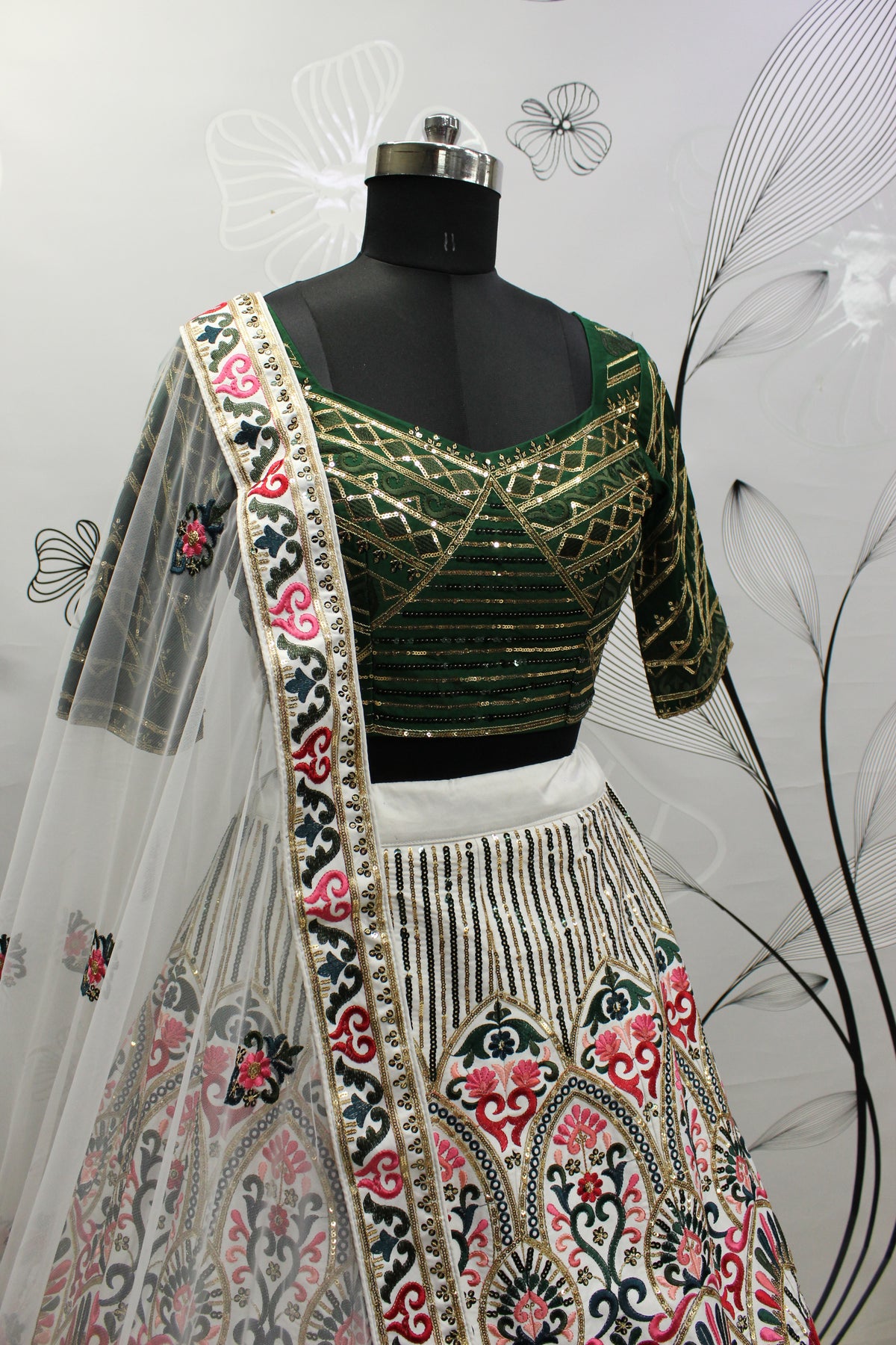 New Designer White Color Lehenga Choli For Party Look - Joshindia