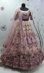Latest Designer Peach Color Lehenga Choli For Party Look - Joshindia