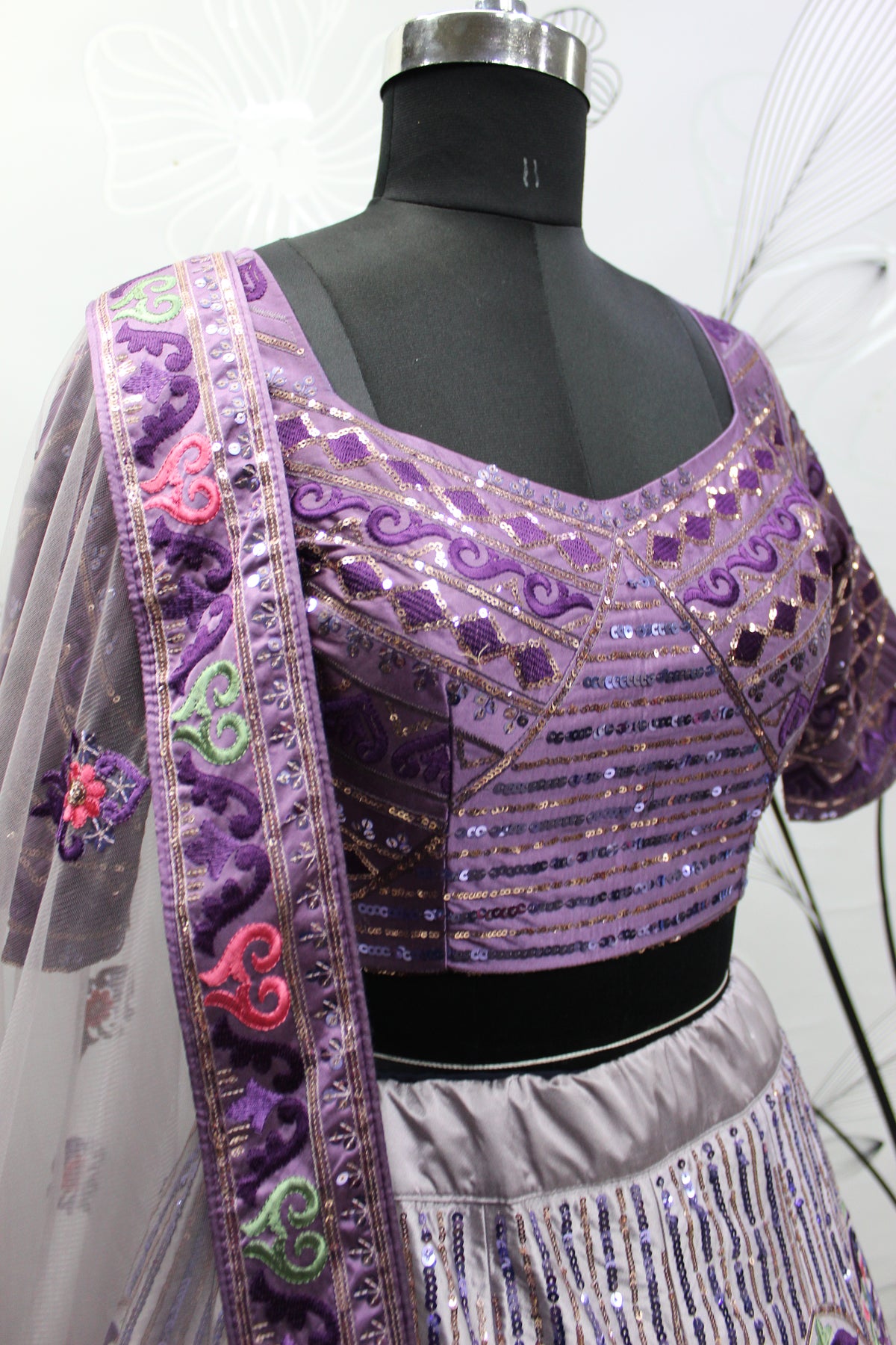 Latest Designer Dusty Purple Color Lehenga Choli For Party Look - Joshindia