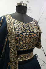 Teal Blue Color lehenga choli for women Buy Online - Joshindia