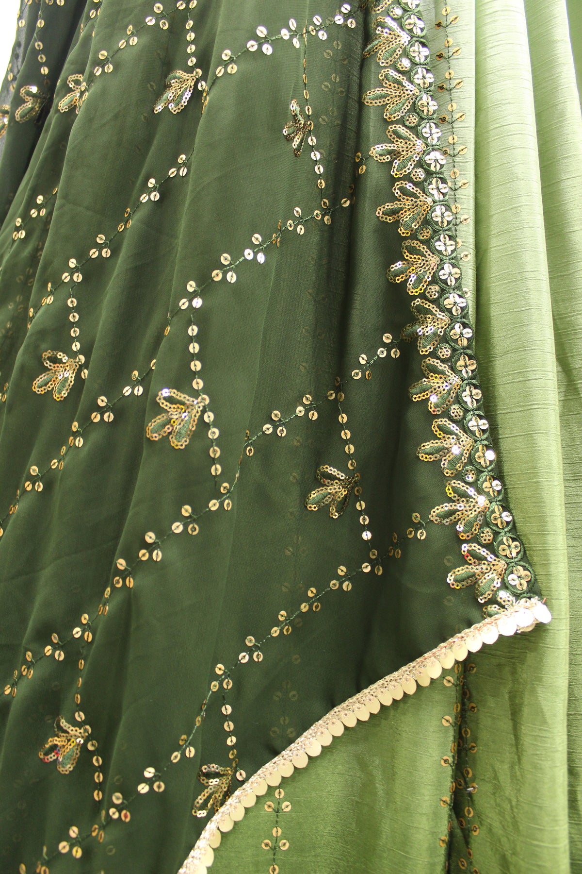 Beautiful Olive Green Color Lehenga Choli For Wedding - Joshindia