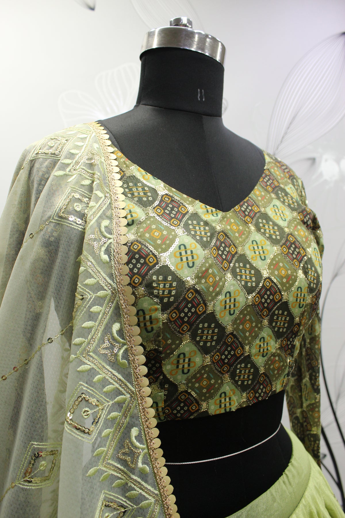 Beautiful Pista Color Lehenga Choli For Wedding - Joshindia