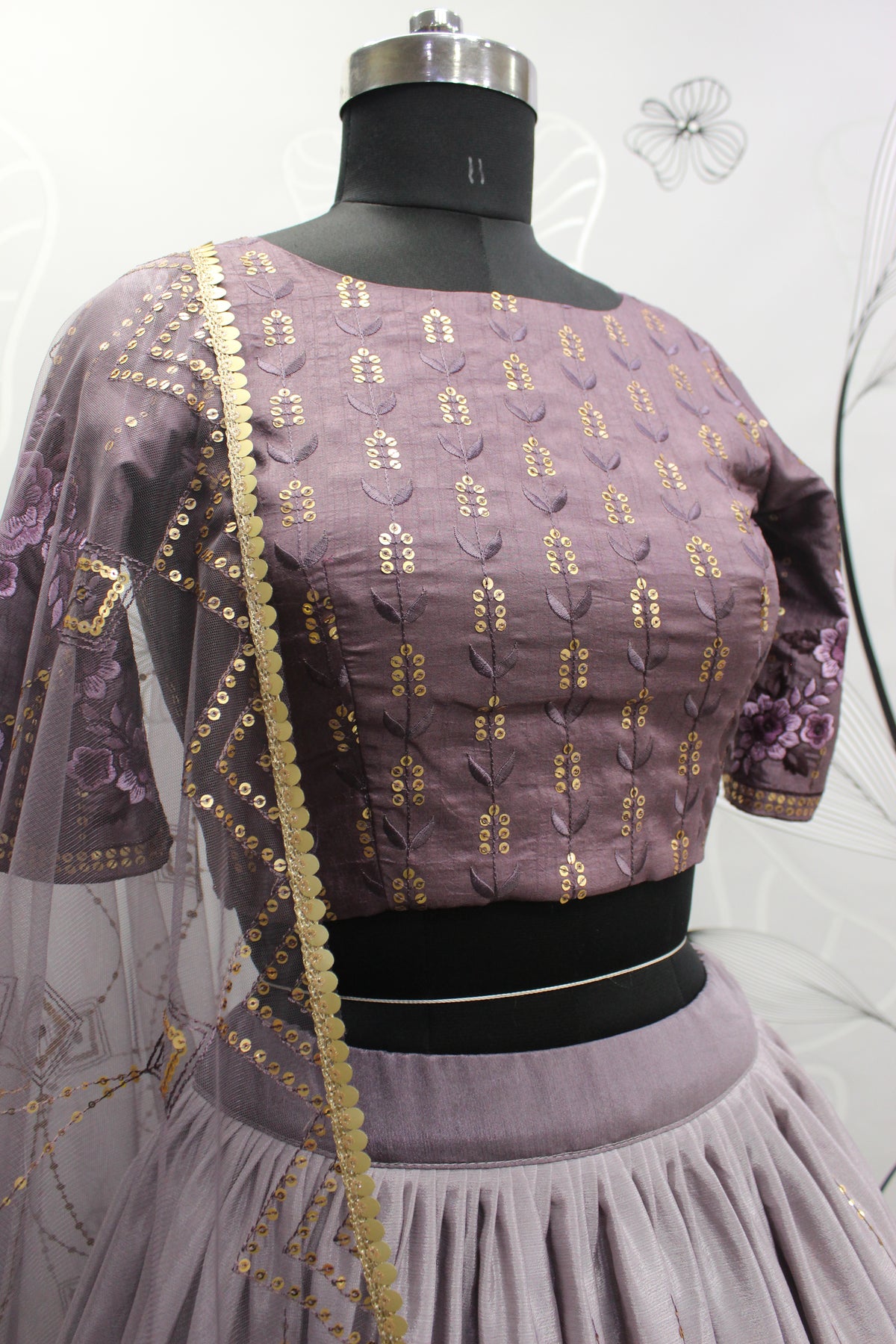 Beautiful Dusty Color Lehenga Choli For Wedding - Joshindia
