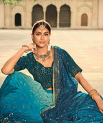 Beautiful Blue Color Lehenga Choli For Wedding - Joshindia