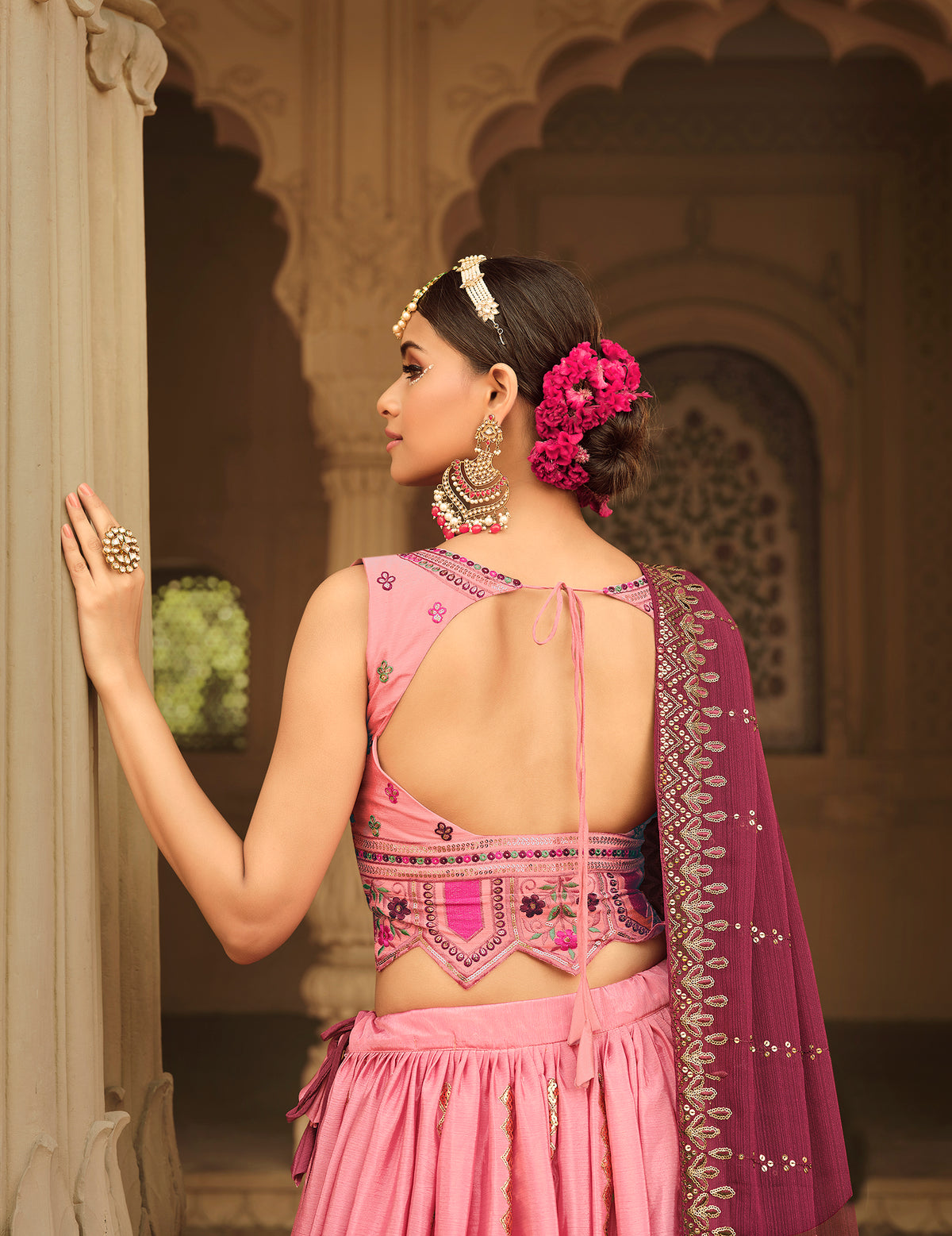 Amazing Pink Color Lehenga Choli For Wedding - Joshindia