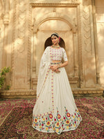 Gorgeous White Color Lehenga Choli For Wedding Occasion - Joshindia