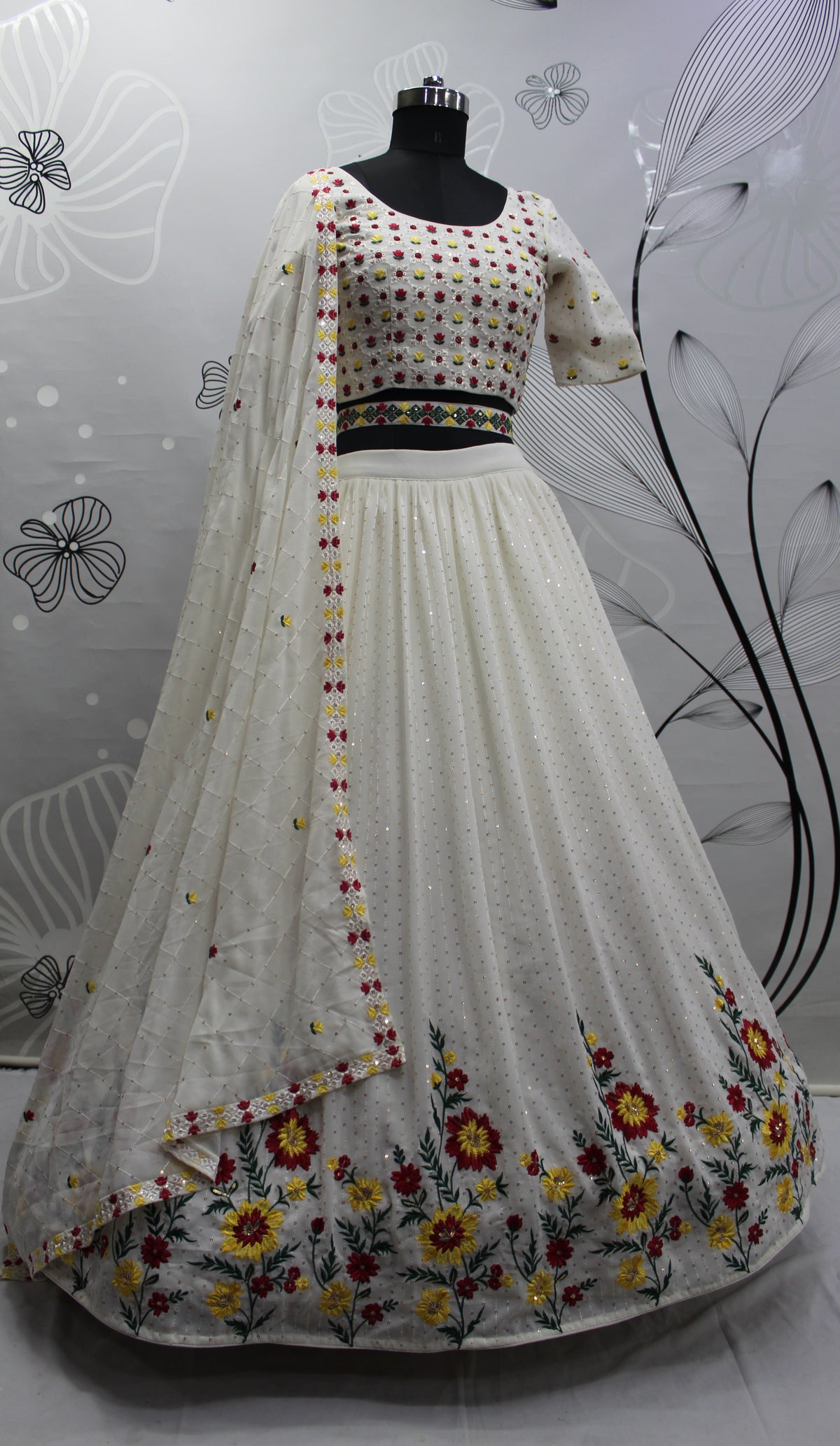 Gorgeous White Color Lehenga Choli For Wedding Occasion - Joshindia