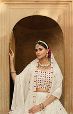 Gorgeous White Color Lehenga Choli For Wedding Occasion - Joshindia