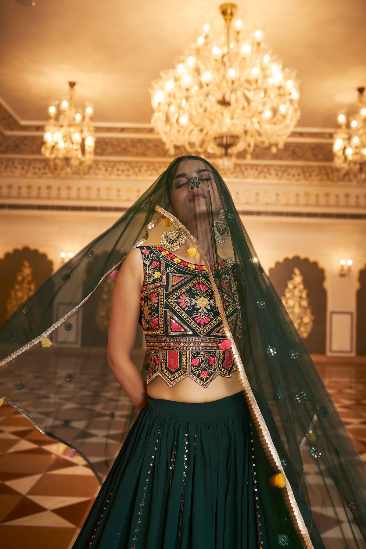 Amazing Green Color Lehenga Choli For Wedding - Joshindia