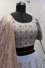 Amazing Powder Blue Color Lehenga Choli For Wedding - Joshindia