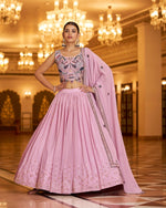 Amazing Dusty Pink Color Lehenga Choli For Wedding - Joshindia