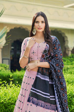 Dusty Pink Color Designer Embroidered Sequince Work Lehenga Choli - Joshindia