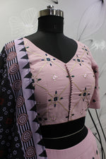 Dusty Pink Color Designer Embroidered Sequince Work Lehenga Choli - Joshindia