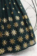 Green Color Designer Embroidered Sequince Work Lehenga Choli - Joshindia