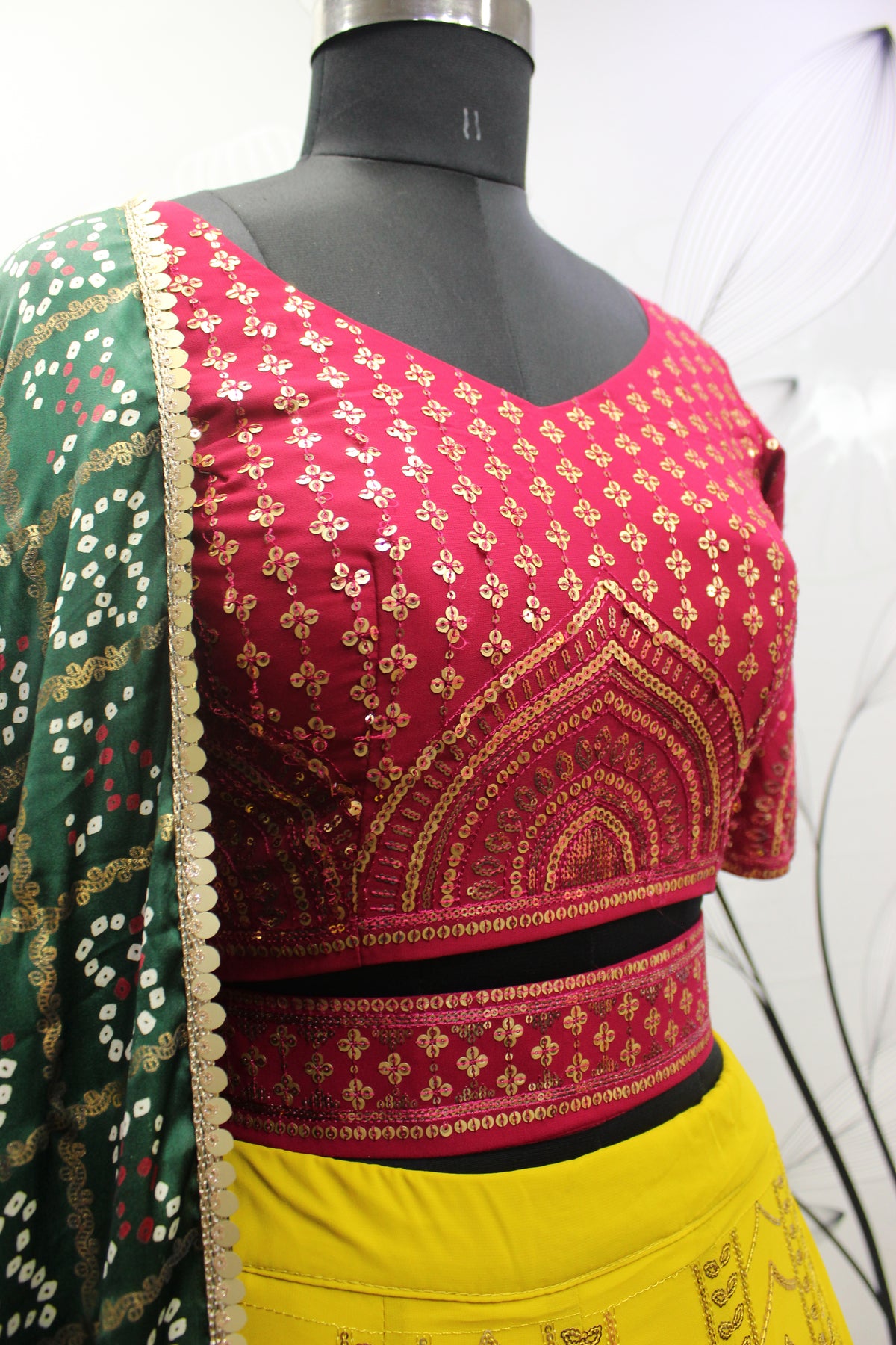 Flourecent Green Color Designer Embroidered Sequince Work Lehenga Choli - Joshindia