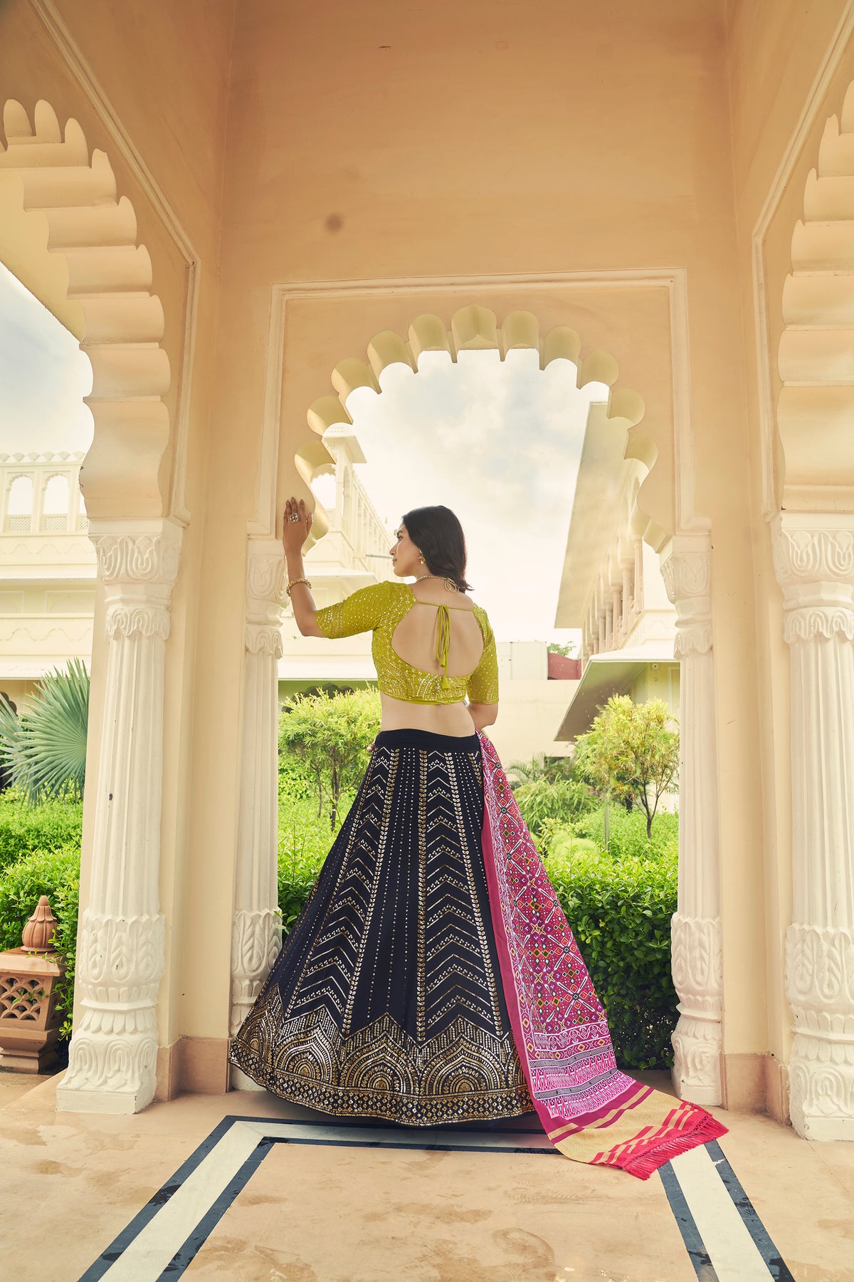 Navy Blue Color Designer Embroidered Sequince Work Lehenga Choli - Joshindia