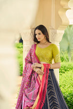 Navy Blue Color Designer Embroidered Sequince Work Lehenga Choli - Joshindia