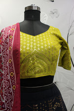 Navy Blue Color Designer Embroidered Sequince Work Lehenga Choli - Joshindia