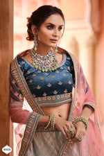 beautiful navy blue designer lehenga for Stylish Looks buy It Now - Joshindia