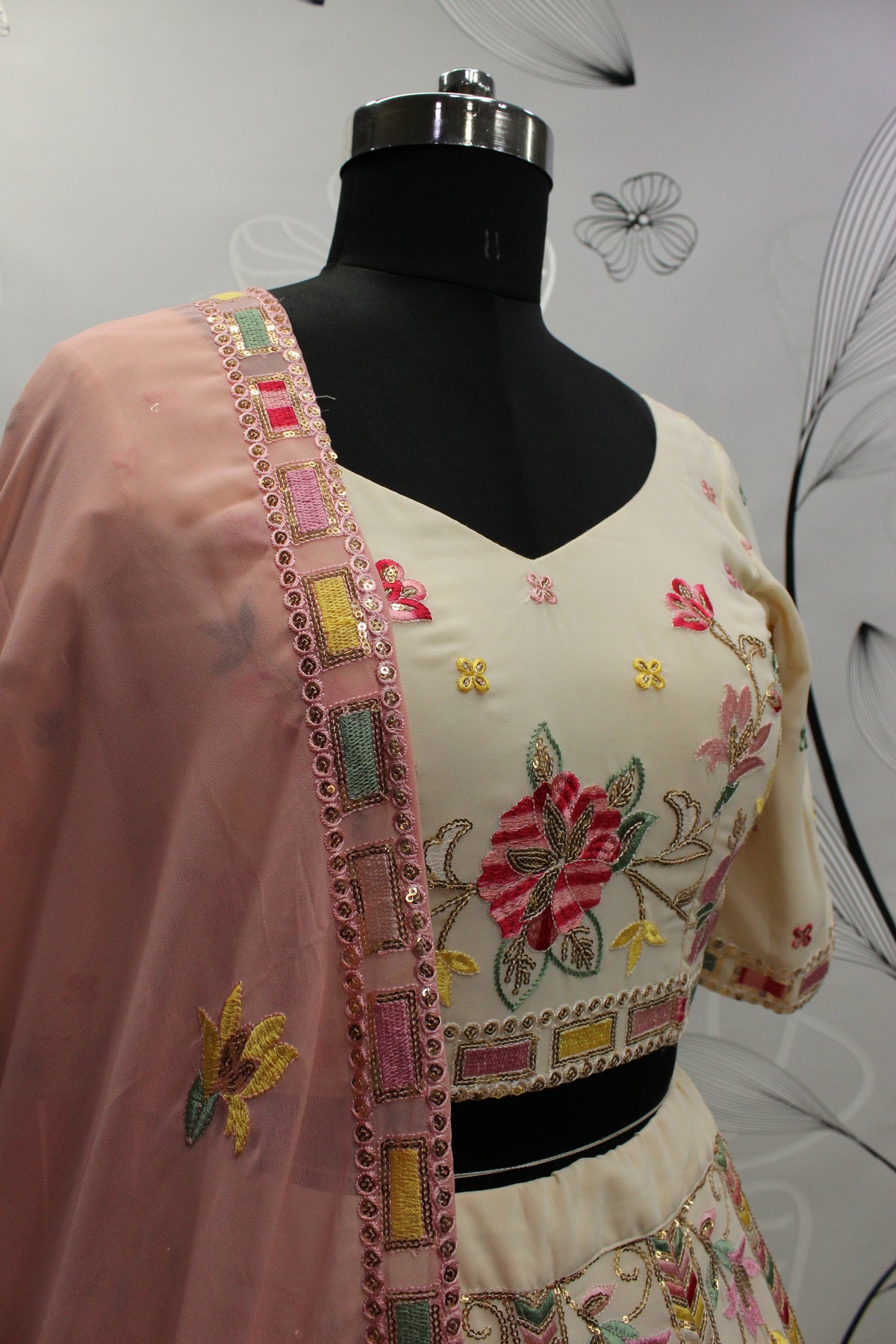 Attractive Beige Color Designer Lehenga Choli Buy Now - Joshindia