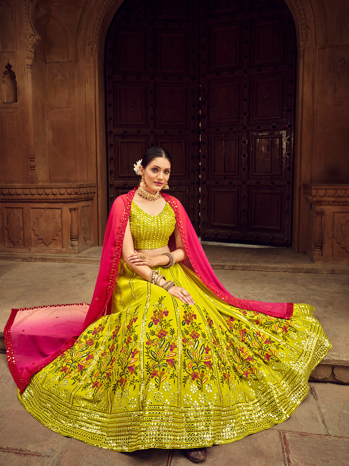 Fancy Flourecent Green Color Designer Lehenga Choli Buy Now - Joshindia