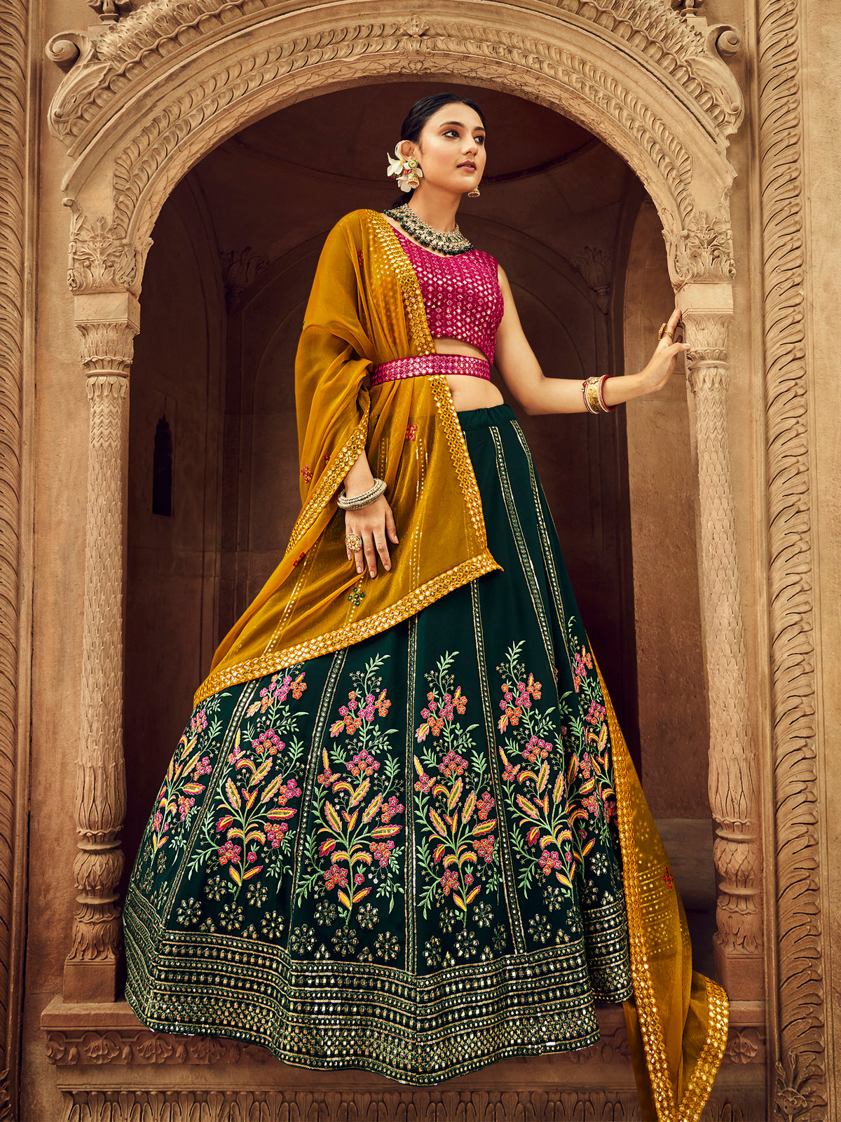 Glamorous Green Color Designer Lehenga Choli Buy Now - Joshindia