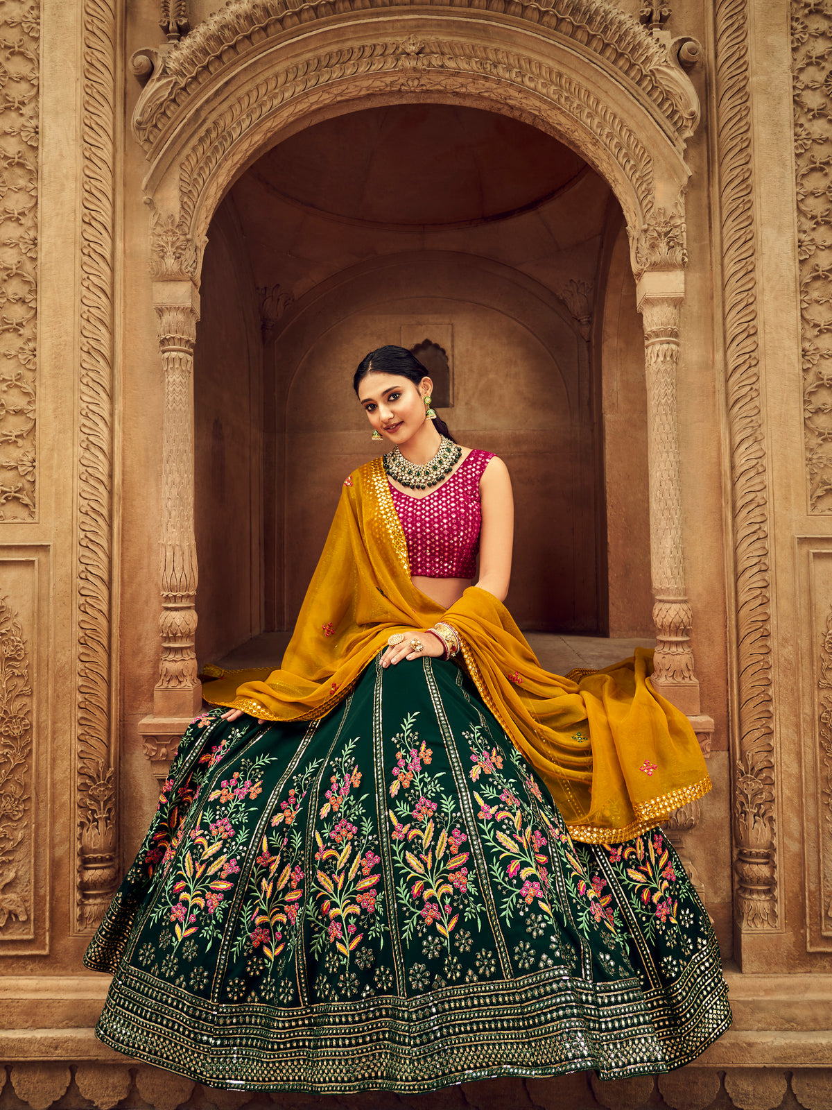 Glamorous Green Color Designer Lehenga Choli Buy Now - Joshindia