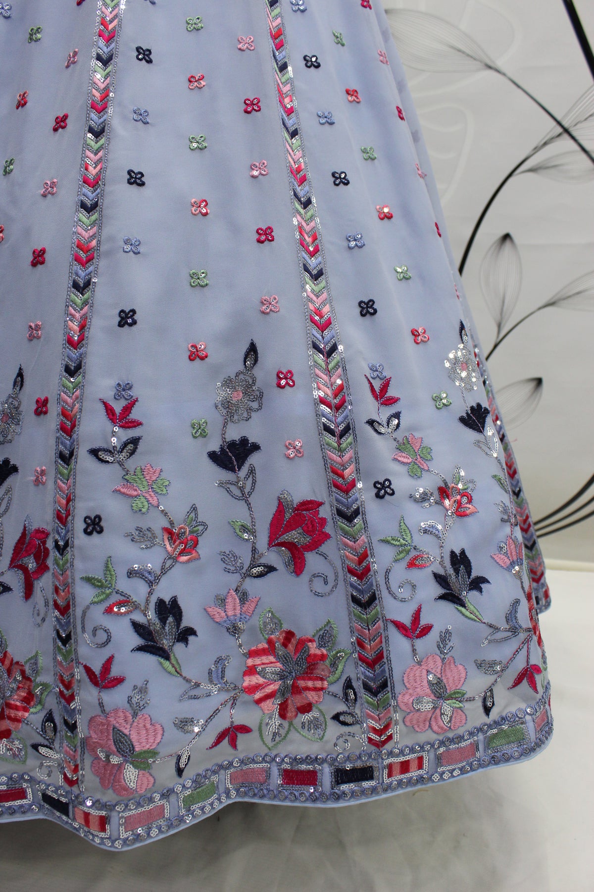 Stunning Sky Color Designer Lehenga Choli Buy Now - Joshindia