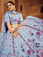 Stunning Sky Color Designer Lehenga Choli Buy Now - Joshindia