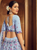 Stunning Sky Color Designer Lehenga Choli Buy Now - Joshindia