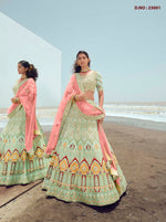 New Designer Pista Green Color Lehenga Choli For Woman - Joshindia