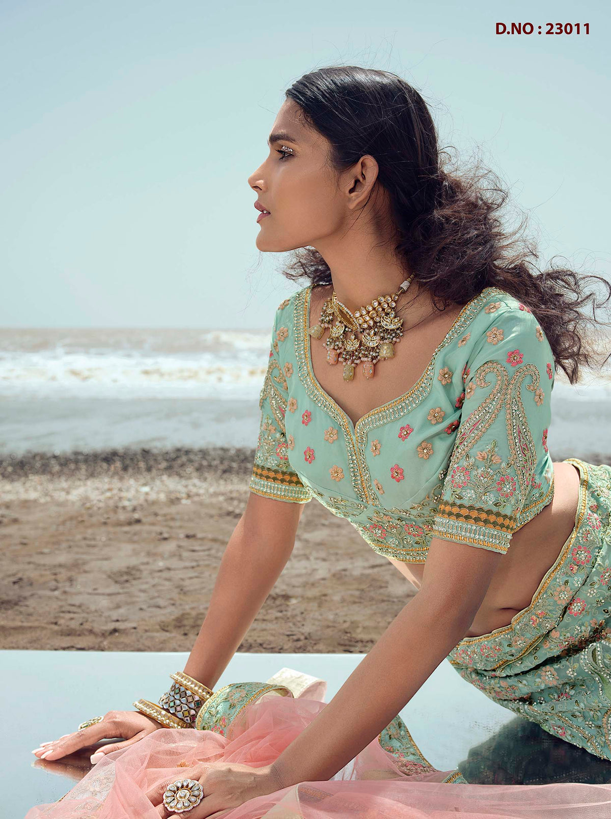 Latest Designer Turquoise Color Lehenga Choli For Woman - Joshindia