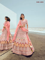 Latest Peach Color Lehenga Choli For Woman - Joshindia