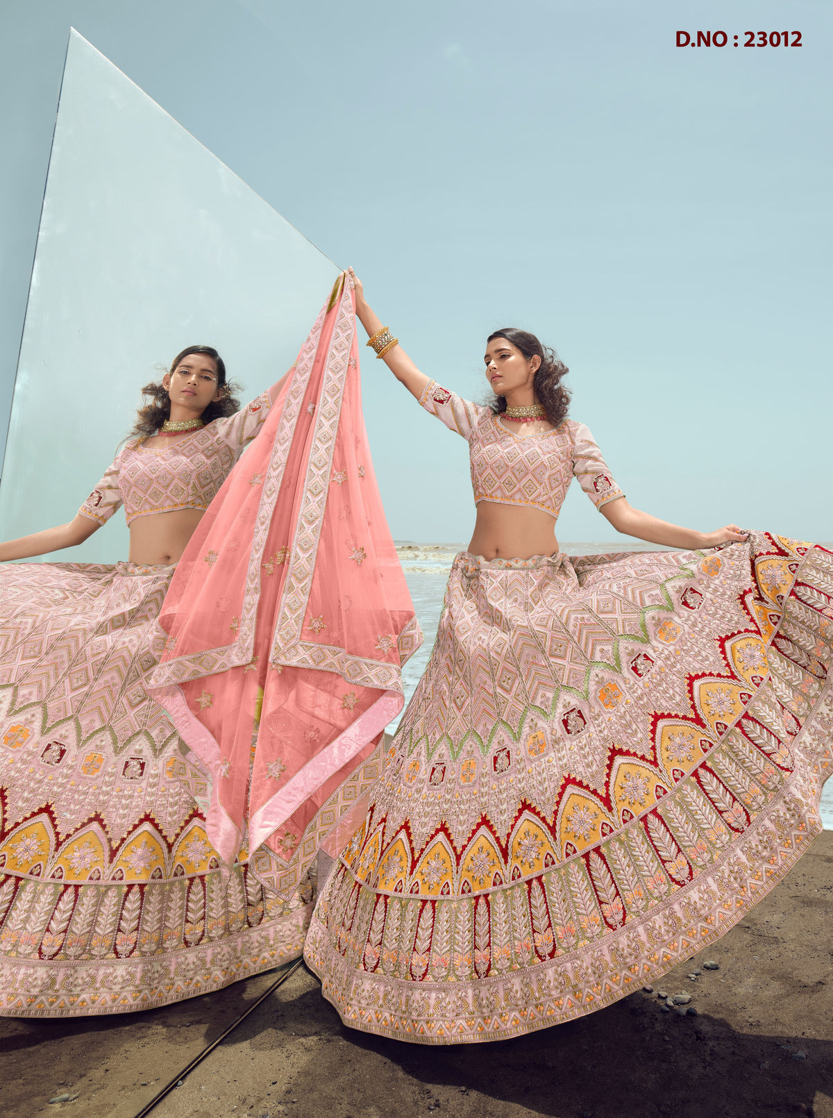 Latest Peach Color Lehenga Choli For Woman - Joshindia